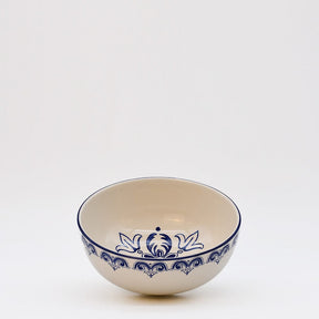 Floral I Ceramic Bowl 6.3'' - Blue