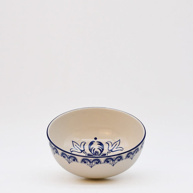 Floral I Ceramic Bowl 6.3'' - Blue