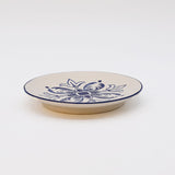 Floral I Ceramic Plate 5.9'' - Blue