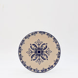 Floral I Ceramic Plate 7.9'' - Blue