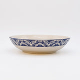 Floral I Ceramic Salad Bowl - Blue