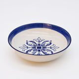Floral I Ceramic Soup Plate 7.5'' - Blue