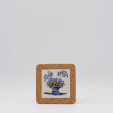 Flores I Ceramic and Cork Trivet - 5.9" (8 patterns)