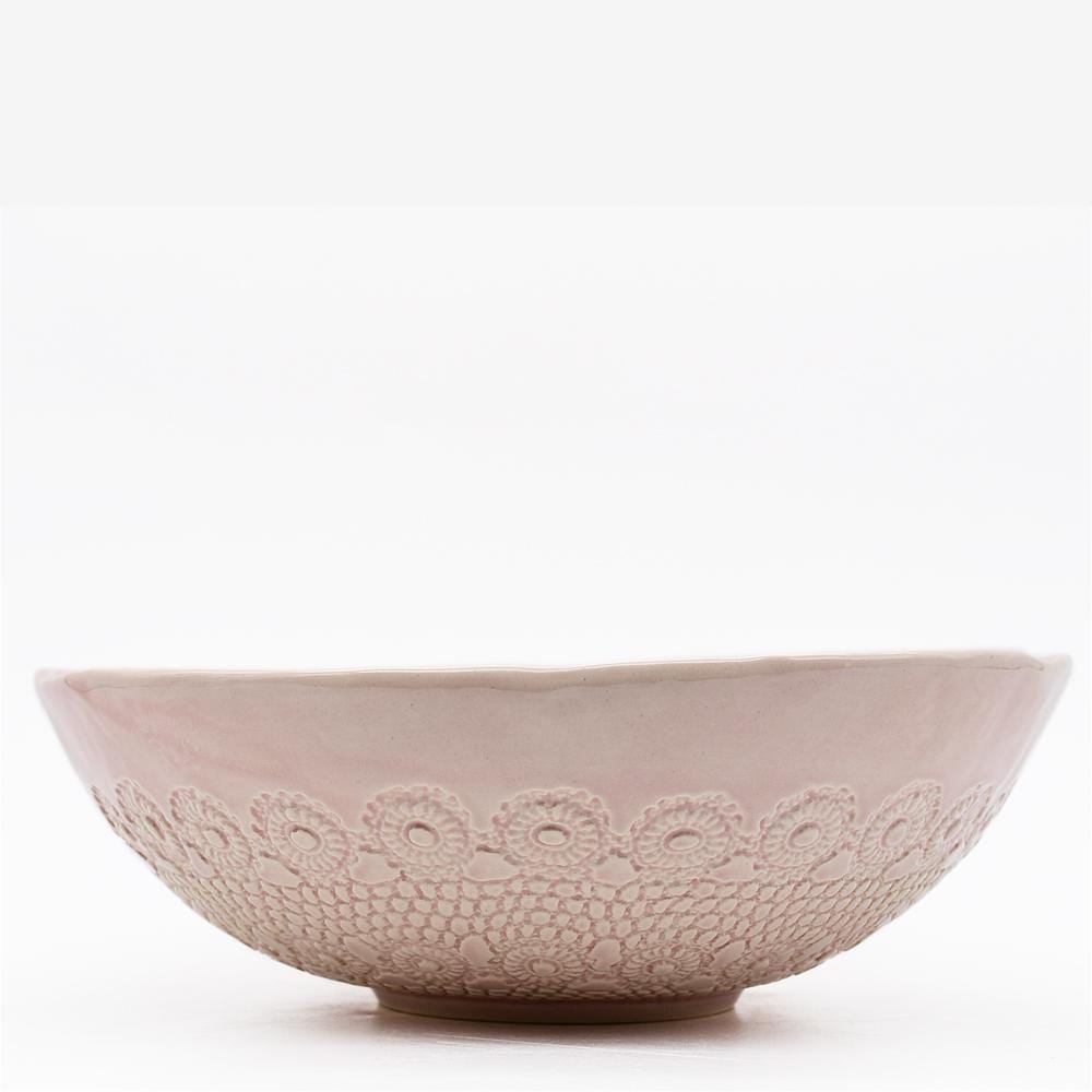 Flores I Pink salad bowl - 25cm - Luisa Paixao | USA