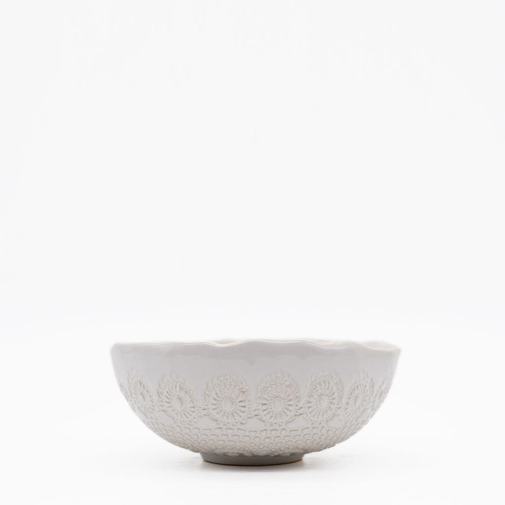 Flores I White bowl - 6.3''