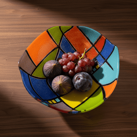 Fused Glass Bowl from Marinha Grande - 11''