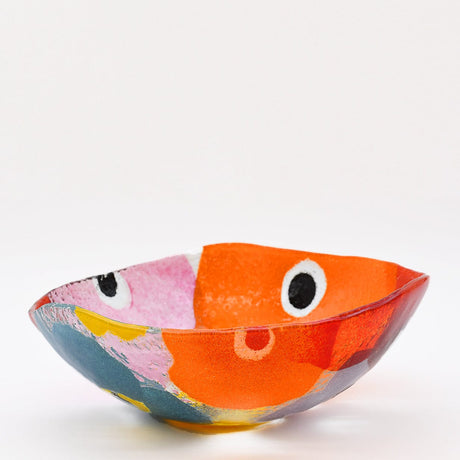 Fused Glass Bowl from Marinha Grande - 11''