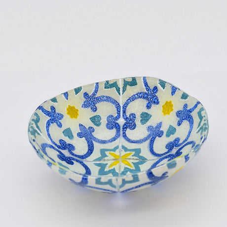 Fused Glass Bowl from Marinha Grande - 8''