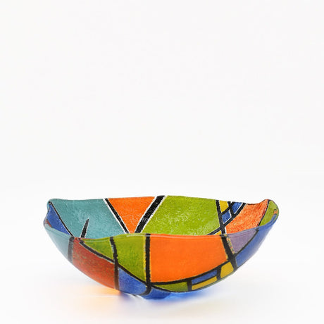Fused Glass Bowl from Marinha Grande - 8''