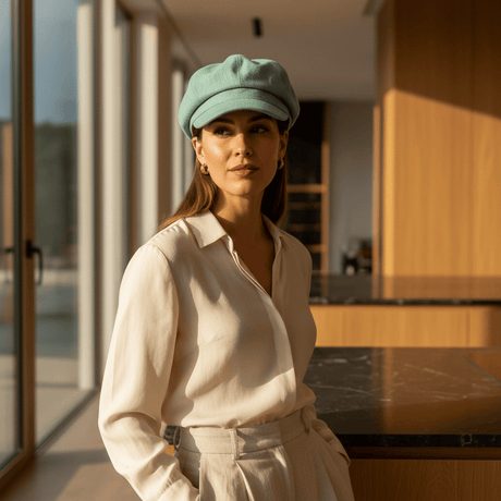 Gavroche linen Cap - Light Green