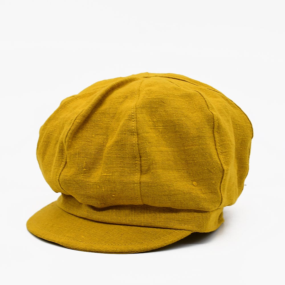 Gavroche linen cap - Mustard yellow