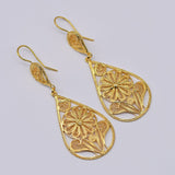 Gold-plated Silver Earrings 0.3 oz - 2.4"