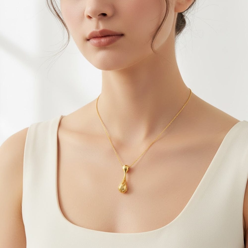 Gota de Luz I Collier en argent doré