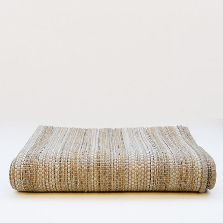 Handcrafted Mixed Fiber Rug – Beige