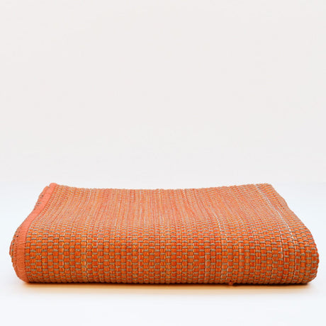 Handcrafted Mixed Fiber Rug – Orange