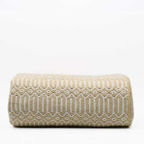 Hexa I Coton Blanket - Beige