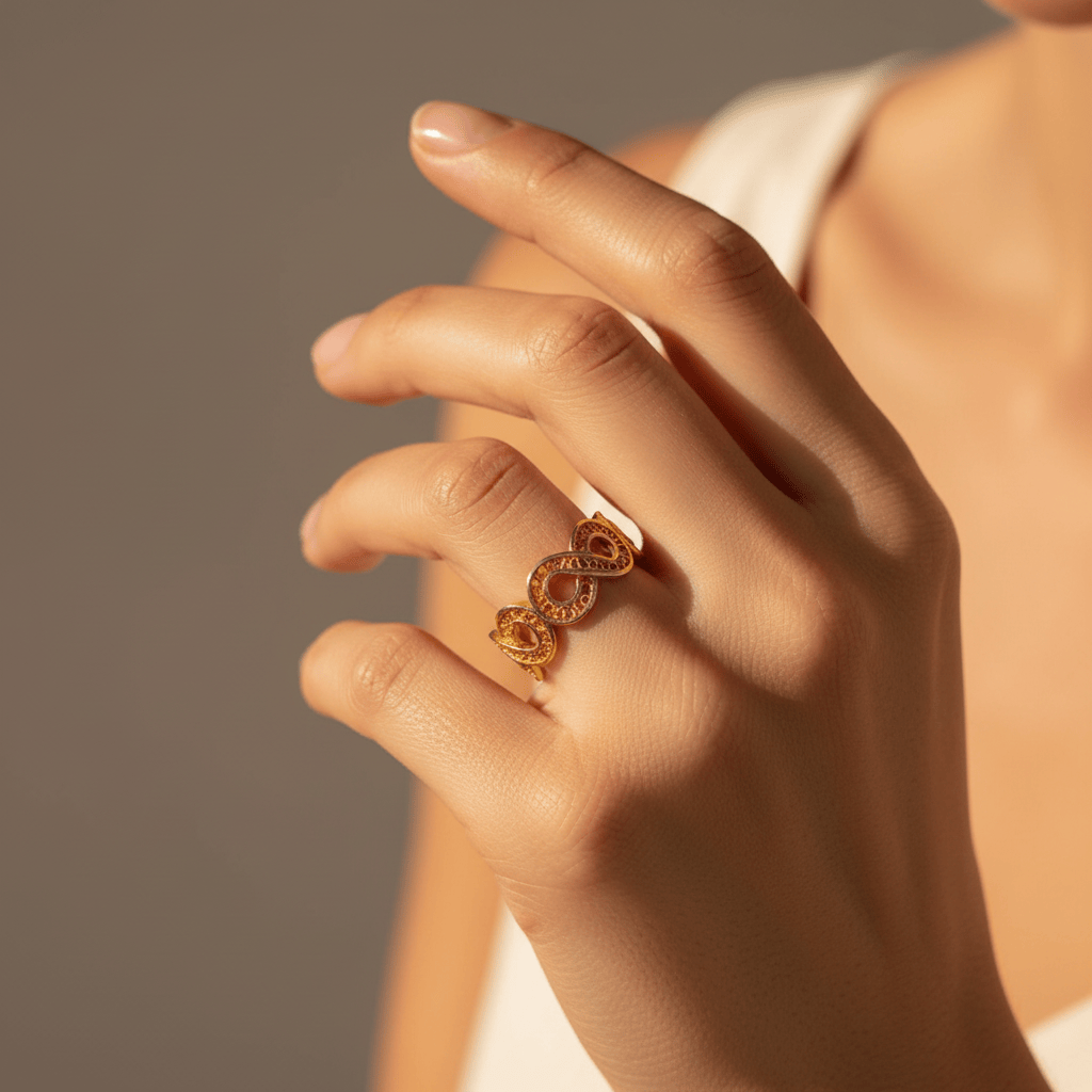 Infinito I Silver Wedding Ring 0.1 oz