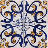 Joined Tile Panel of 4 azulejos 12X12''