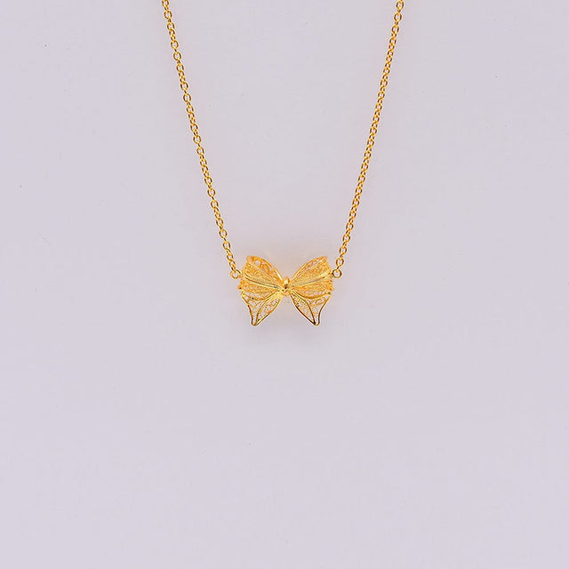 Laço I Gold-plated Silver Necklace 0.2 oz