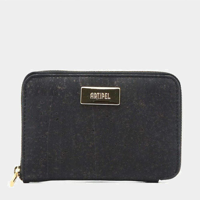 Large Cork Wallet - Black