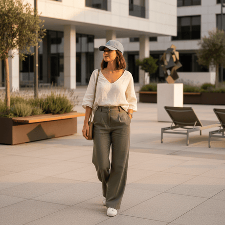Linen Cap - Light Blue