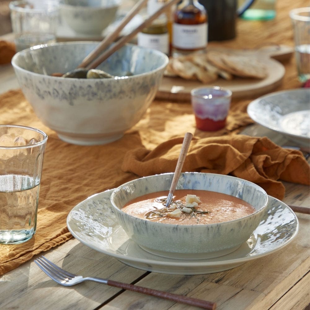 Madeira I Stoneware Salad Bowl - Beige