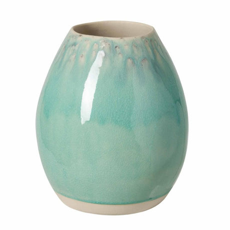 Madeira | Oval Stoneware Vase - Green