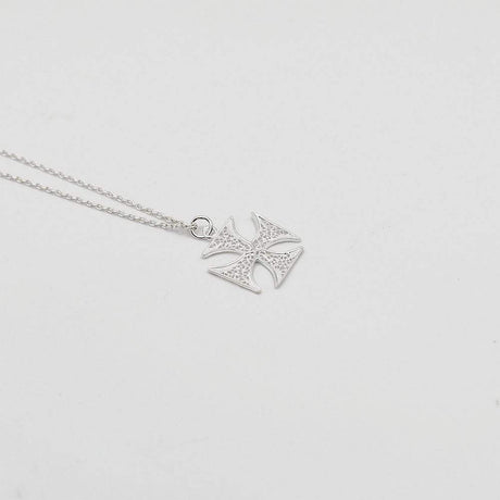 Maltese Cross Silver Necklace 0.1oz