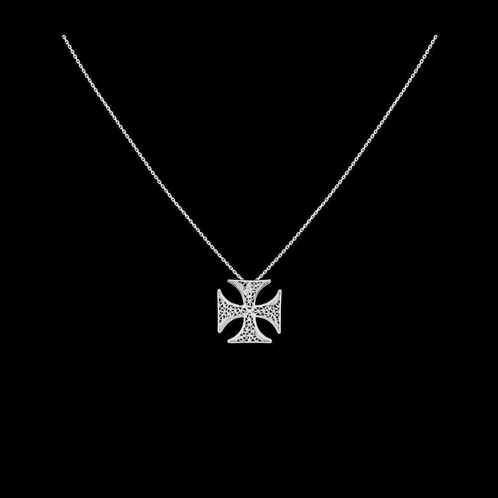 Maltese Cross Silver Necklace 0.1oz
