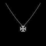 Maltese Cross Silver Necklace 0.1oz
