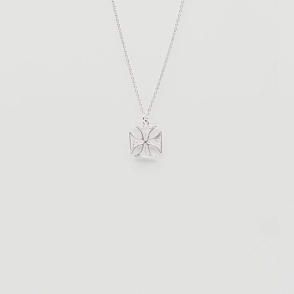 Maltese Cross Silver Necklace 0.1oz