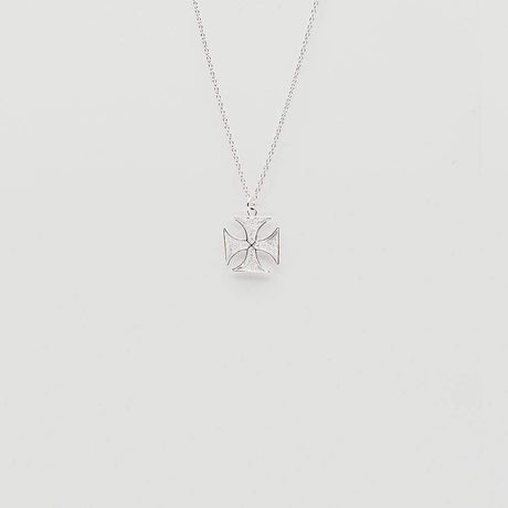 Maltese Cross Silver Necklace 0.1oz