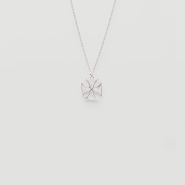 Maltese Cross Silver Necklace 0.1oz