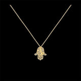 Mão de Fátima I Gold plated Silver Filigree Necklace