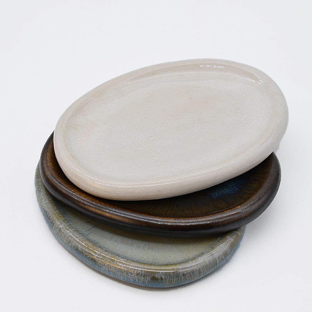 Onyx I Stoneware Serving Plater - Brown