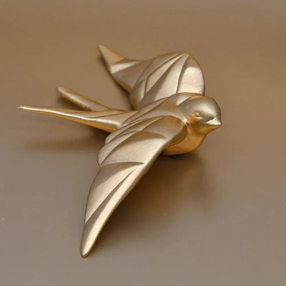Origami Style I Ceramic Swallow Gift Set - Gold