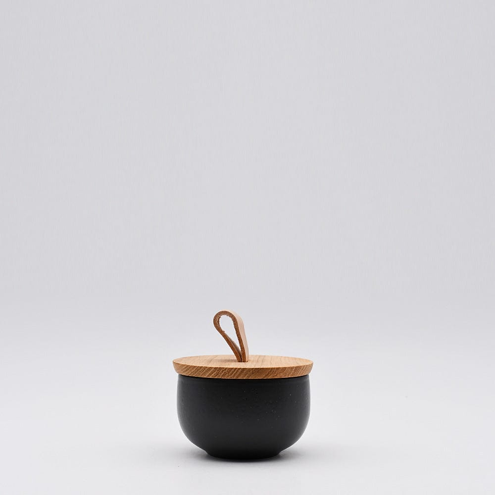 Pacifica I Stoneware Salt Pot - Black