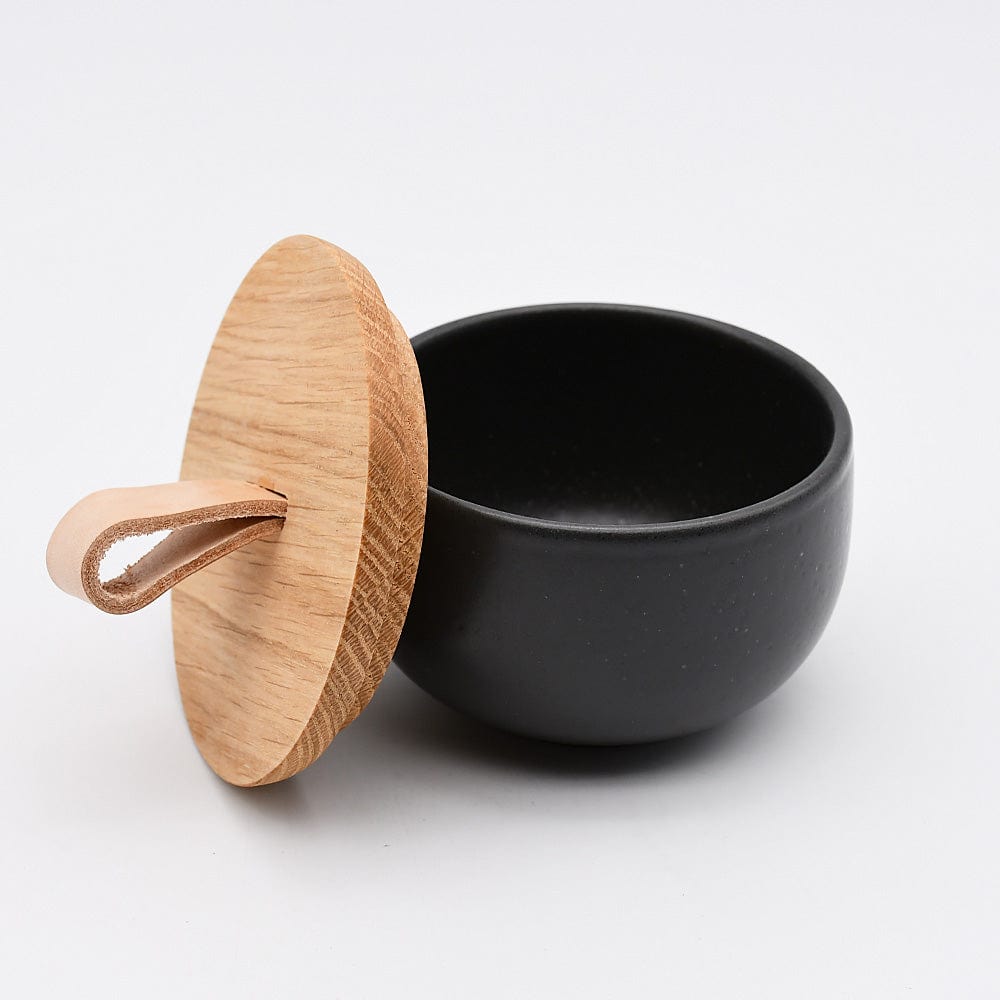 Pacifica I Stoneware Salt Pot - Black