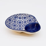 Padrão I Ceramic Olive Dish - Blue