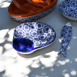 Padrão I Ceramic Olive Dish - Blue