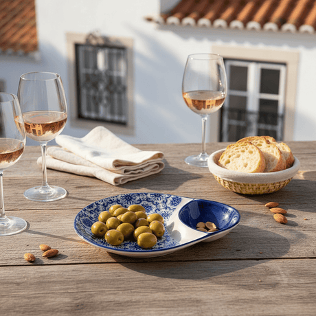 Padrão I Ceramic Olive Dish - Blue