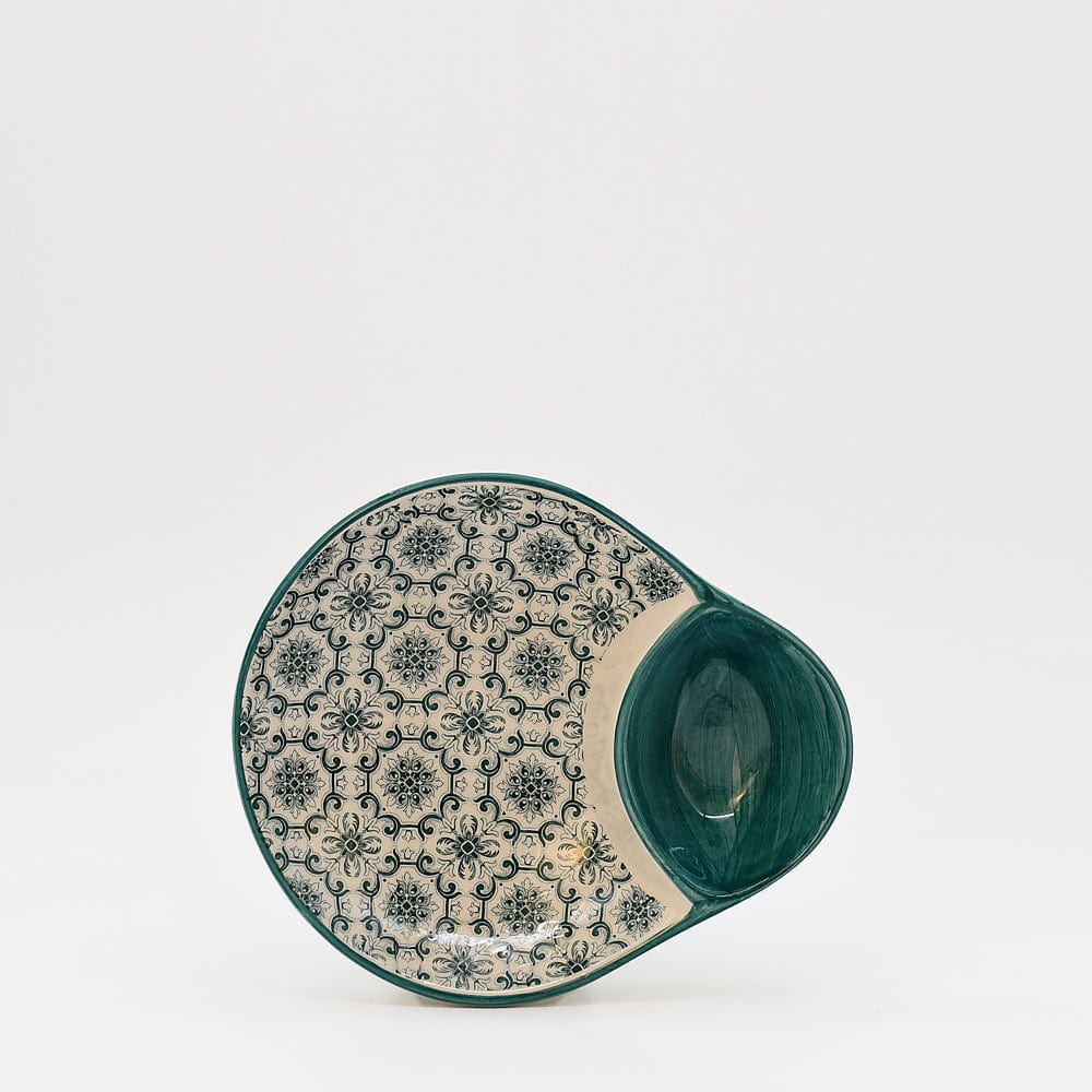 Padrão I Ceramic Olive Dish - Green