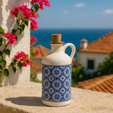Padrão I Ceramic Olive Oil Carafe - Blue