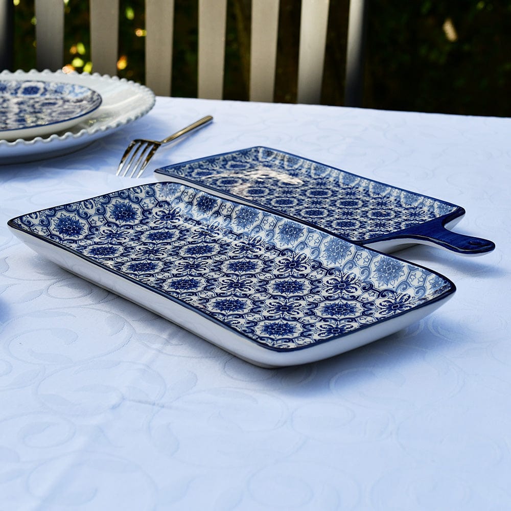 Padrão I Ceramic Serving Dish 11.2'' - Blue