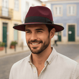 Panama Hat - Burgundy