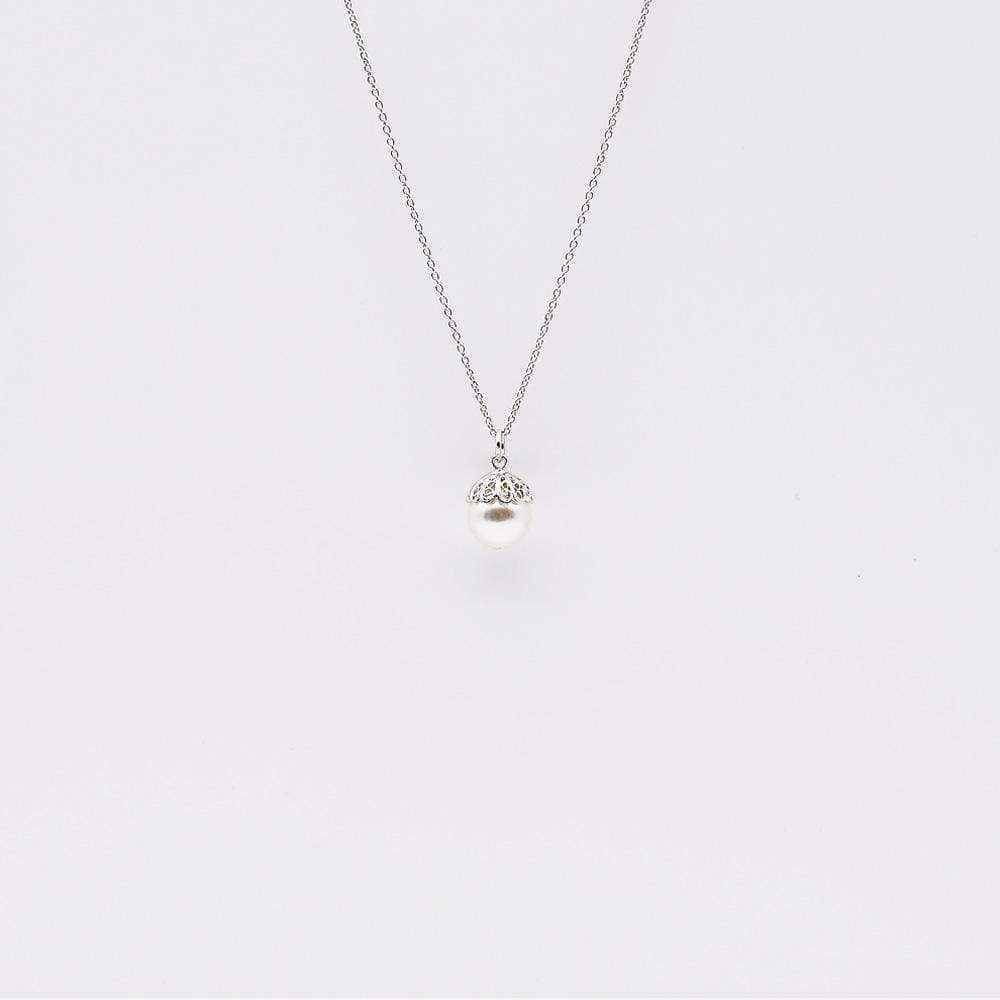 Pearl and Silver Filigree Necklace