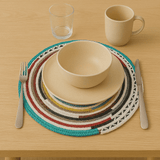 Placemat made from recycled natural fibers