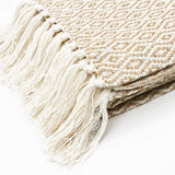 Plaid en coton 79x53'' - Beige