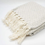 Plaid en coton 79x53'' - Gris clair