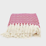 Plaid en coton 79x53'' - Rose